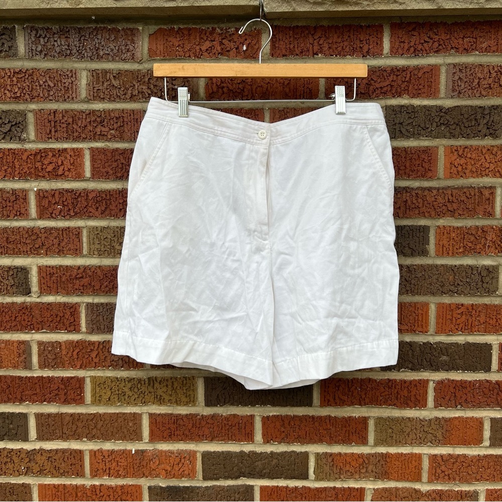 Studio Works White Oversized Linen Shorts